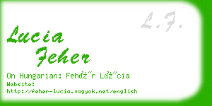 lucia feher business card
